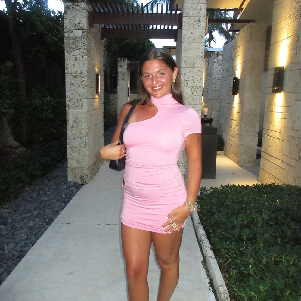 Chic Pink Mini Dress for Women